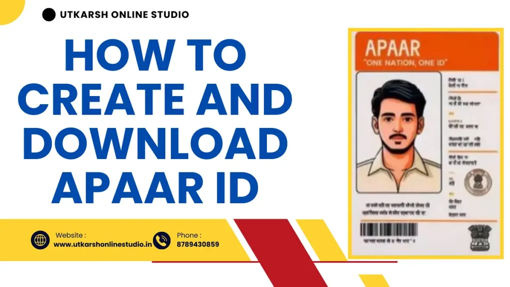 Create Your 12 digit APAAR ID Card